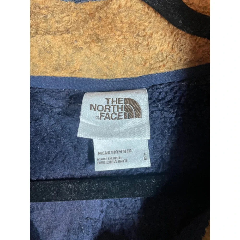 The North Face Gordon Lyons Fleece Pullover Mens Large Yellow Blue 1/4 Zip